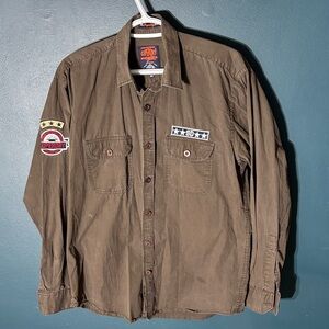 Superdry Brown Casual Button Down Shirt